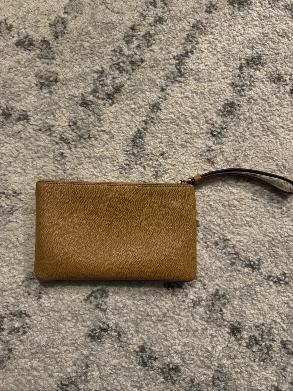 Coach Tan/Brown Leather Wristlet Pouch